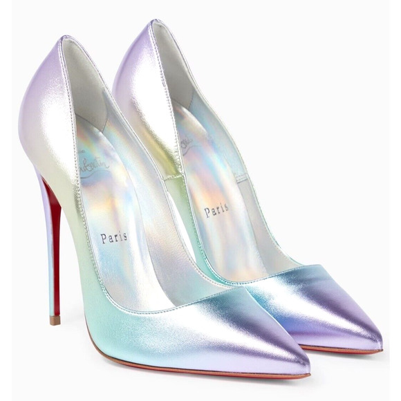 Christian Louboutin So Kate 120 Metallic Ombre pointed toe iridescent pumps 36.5 - Picture 3 of 10